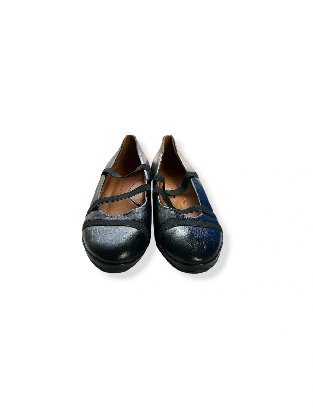 L’ Amour Des Pieds Black Wedge Leather Mary Jane Berency Wedge Business Casual